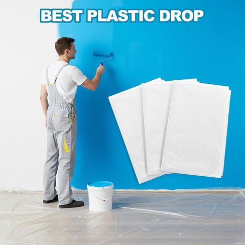 Foraineam 3 Pack Plastic Covers for Furniture, Waterproof & Dustproof Sofa Storage Covers, 118" x 158" Extra Large Bed Couch Protector Cover Shelter for Moving Protection and Long Term Storage in Saudi Arabia