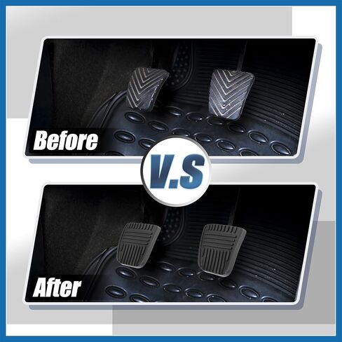 Anti-Slip Clutch Brake Pedal Cover Car Pedal Cover Fit for Toyota 4Runner - Pack of 2 Black Item Replacement in Saudi Arabia