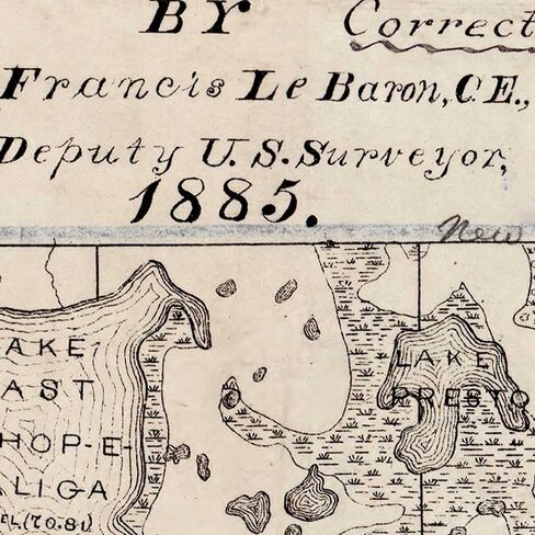 خرائط أنتيغوس مقاطعة بريفارد فلوريدا بقلم ج. فرانسيس لو بارون حوالي عام 1893 | ملصق مطبوع فني لتزيين الحائط العتيق | 24 × 32 بوصة (610 × 813 ملم) in Kuwait