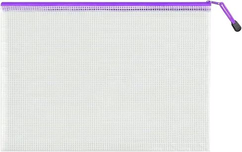 Mesh Zipper Bags A3 Plastic Zipper File Bags for Office School Travel Home Supplies Storage in Saudi Arabia