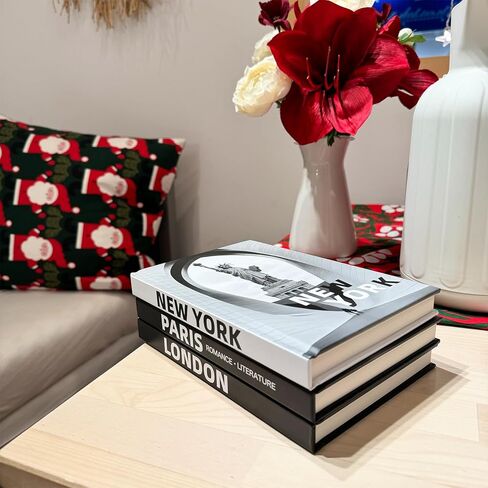 3 عبوات من الكتب المنزلية المزخرفة الحديثة: غلاف فني، صفحات فارغة، كتب طاولة القهوة، مجموعة كتب أنيقة، ديكور رف الكتب in Kuwait