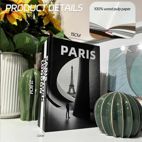 3 عبوات من الكتب المنزلية المزخرفة الحديثة: غلاف فني، صفحات فارغة، كتب طاولة القهوة، مجموعة كتب أنيقة، ديكور رف الكتب in Kuwait