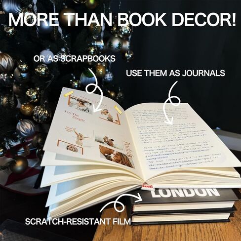 3 عبوات من الكتب المنزلية المزخرفة الحديثة: غلاف فني، صفحات فارغة، كتب طاولة القهوة، مجموعة كتب أنيقة، ديكور رف الكتب in Kuwait