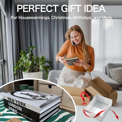 3 عبوات من الكتب المنزلية المزخرفة الحديثة: غلاف فني، صفحات فارغة، كتب طاولة القهوة، مجموعة كتب أنيقة، ديكور رف الكتب in Kuwait