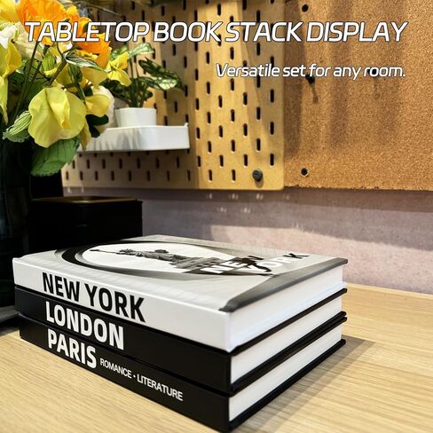 3 عبوات من الكتب المنزلية المزخرفة الحديثة: غلاف فني، صفحات فارغة، كتب طاولة القهوة، مجموعة كتب أنيقة، ديكور رف الكتب in Kuwait