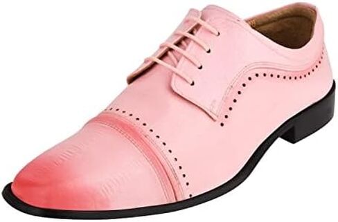 LIBERTYZENO Mens Animal Print Genuine Leather Lace Up Oxford Dress Shoes in Kuwait