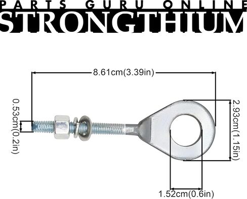 Strongthium 15mm .59" Rear Chain Axle Tensioner Adjuster for Coleman CT200U BT200X Massimo Baja MB165 MB200 MBX10 MBX11 CRF50 XR70 CT70 Predator 212cc 196cc 6.5hp Mini Bike 50cc-125cc Pit Dirt Bike in Saudi Arabia