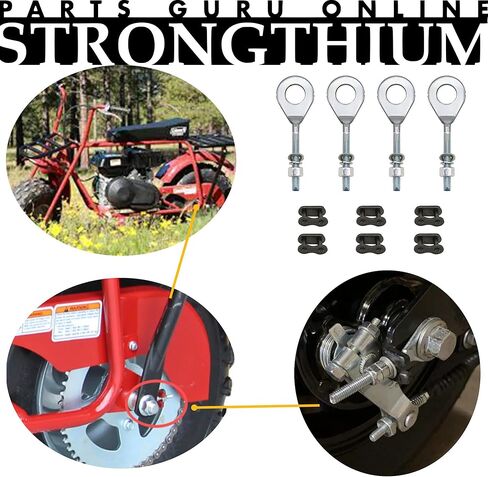 Strongthium 15mm .59" Rear Chain Axle Tensioner Adjuster for Coleman CT200U BT200X Massimo Baja MB165 MB200 MBX10 MBX11 CRF50 XR70 CT70 Predator 212cc 196cc 6.5hp Mini Bike 50cc-125cc Pit Dirt Bike in Saudi Arabia