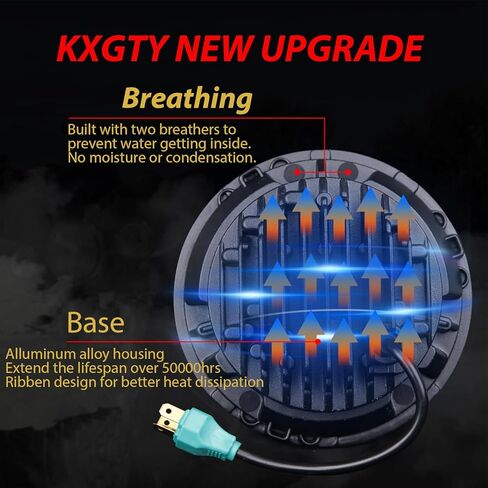 مصباح أمامي LED للدراجة النارية مقاس 7 بوصة متوافق مع Harley Davidson Fat Boy Street Glide Heritage Softail Road King Switchback Electra Glide Ultra Classic Indian، ياماه تريومف سوزوكي in Kuwait