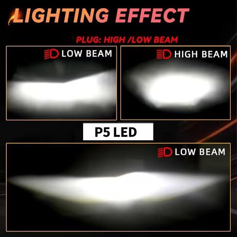Compatible for Honda Goldwing 1800 GL1800 (2001-2017), H7 Motorcycle Bulbs,High Low Beam,1:1 Real Size, 6500K Cool Whitelight, 10000LM Super Bright Bulbs, with Fan, Plug n Play, pack of 2 in Kuwait