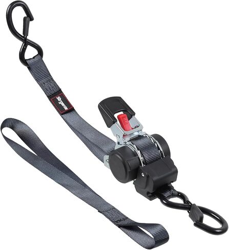 أشرطة سقاطة قابلة للسحب ذاتيًا 1 بوصة أشرطة شحن أوتوماتيكية للشاحنات والدراجات النارية والقوارب والمركبات الرباعية والنقل قطعة واحدة in Kuwait