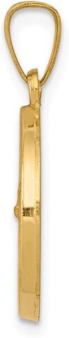 Solid 14K Yellow Gold Polished And Satin St. Gerard Medal Pendant (0.59 x 0.71 Inches) in Saudi Arabia