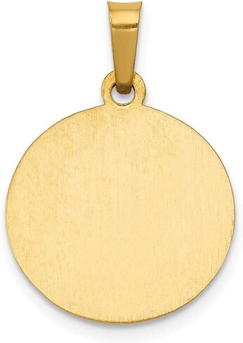 Solid 14K Yellow Gold Polished And Satin St. Gerard Medal Pendant (0.59 x 0.71 Inches) in Saudi Arabia