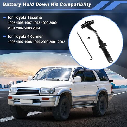 مجموعة تثبيت البطارية 74404-35140 لسيارة Toyota 4Runner 1996-2002 طقم دعامة تثبيت البطارية لسيارة Toyota Tacoma 1995-2004 مع 304 مسامير وصواميل من الفولاذ المقاوم للصدأ in Saudi Arabia