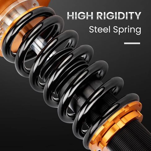 maxpeedingrods Coilover for Subaru Legacy 2000-2004 BE سيدان، طقم تعليق كويلوفر قابل للتعديل 24 مستوى، مجموعة خفض ممتص الصدمات لفائف Amortiguador باللون الذهبي in Kuwait