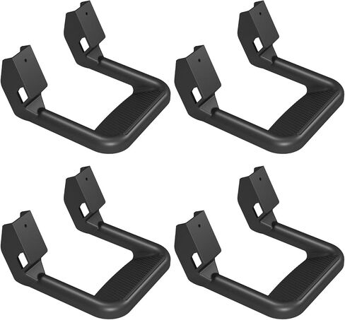 Universal Side Hoop Steps Aluminum Side Step for truck Running Board Compatible with Jeep Ford F150 Dodge Ram Chevy Silverado, Black Powder Coated,2 Pack (Instructions) in Saudi Arabia
