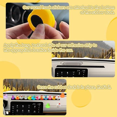 CANIPHA Duck Holder for Jeep Dash,Duck Accessories Decorations Supplies Adjustable Holder, Hook & Loop Design Ducks Not Included Suitable for Dashboards in Saudi Arabia
