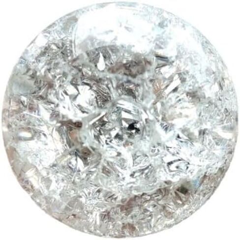 Crystal Glass 50mm Marbles Feng Shui Home Decorative Ice Crack Ball Ornaments Water Fountains Bonsai Sphere Ball Terrarium Decor(Transparent) in Saudi Arabia