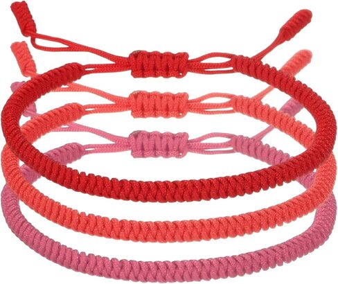 PATIKIL Lucky Handmade Braided Rope String Bracelet, Adjustable Prayer Protection Bracelet for Women Anniversary in Saudi Arabia
