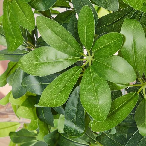 4.6 ft Artificial Schefflera Tree Plant Fake Floor Umbrella Tree with Planter UV Resistant Potted Faux Silk Plant Indoor Lifelike Schefflera Trees for Indoor Outdoor Home Living Room Bedroom in Saudi Arabia