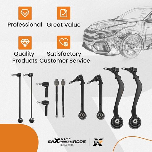 maXpeedingrods 10Pc Front Lower Forward Rearward Control Arm for Chevy Camaro 2010-2015, Suspension Kit Control Arm w/Ball Joint Sway Bar Link Tie Rod End, Replace K621478 K621479 K621480 K621481 in Saudi Arabia