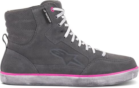 Alpinestars Women's J-6 Waterproof Shoes, CE-Certified Casual Riding Footwear, 8.5, Gray/Fuchsia in Saudi Arabia