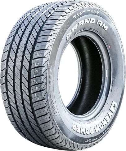 مجموعة من 4 (أربعة) إطارات Venom Power Grand AM Truck/SUV للتجول في جميع المواسم - 275/60R15 275/60/15 275/60-15 107T نطاق التحميل SL 4-Ply RWL حروف بيضاء مرتفعة in Saudi Arabia
