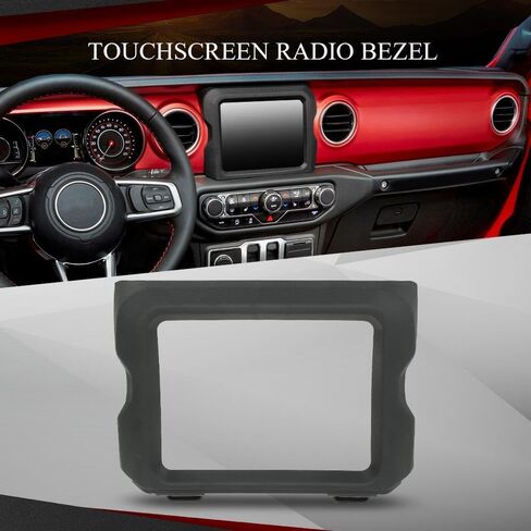 CROSSDESIGN 8.4" Touchscreen Radio Bezel Surround Compatible with 2018-2024 Jeep Wrangler JL Body Style Only in Saudi Arabia