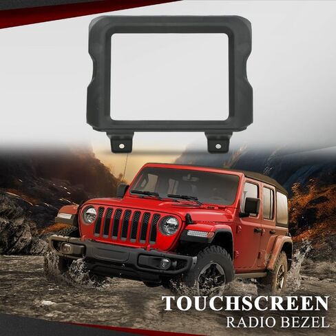 CROSSDESIGN 8.4" Touchscreen Radio Bezel Surround Compatible with 2018-2024 Jeep Wrangler JL Body Style Only in Saudi Arabia