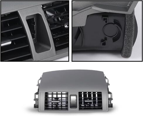 G-PLUS Dash Center A/C Air Vent Upper Bezel Trim, Compatible with Toyota Corolla 2008-2013 Replace Dashboard AC Air Vent Panel Trim Outlet 55670-02160 55663-02060 55435-02220 55436-02180 in Saudi Arabia