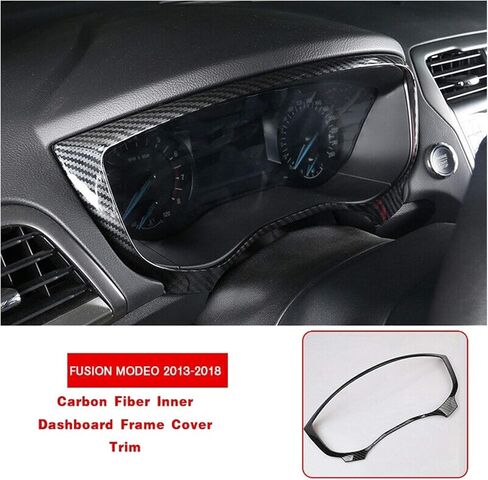 Carbon Fiber Dashboard Frame Trim Dash Panel Cover Trim for Ford Fusion Mondeo 2013-2018(Left Hand Drive) Suitable for car in Kuwait