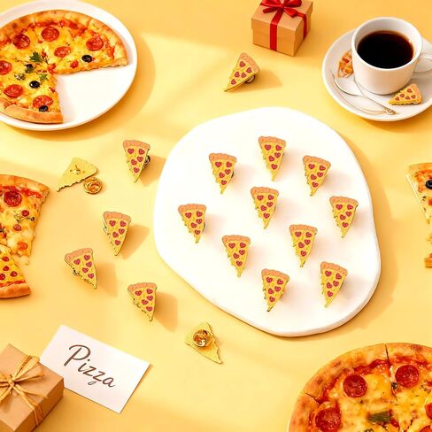 Tondiamo 48 Pcs Pizza Pin Bulk Food Slice of Pepperoni Heart Enamel Lapel Brooch Pizza Lover Bulletin Board Decorations Pin Gift for Summer Valentines Party Accessories in Saudi Arabia