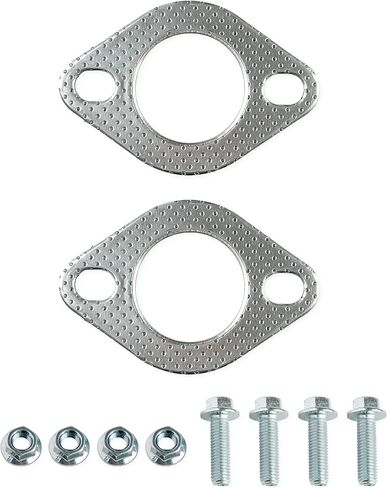 YAMAKATO 2" 2-Bolt High-Temp Exhaust Gasket–2 PCS Includes 4 Bolts & Nuts Reinforced High Temperature Gasket 51mm 2 Bolt in Saudi Arabia