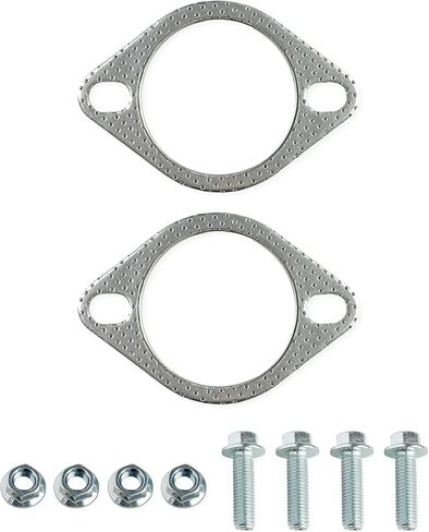 YAMAKATO 2.5 "2-Bolt حشية عادم عالية الحرارة - 2 قطعة تتضمن 4 مسامير وصواميل حشية معززة لدرجة الحرارة العالية 62 مم 2 مسمار، TN 120-06310-0002 120-06310-0005 in Saudi Arabia
