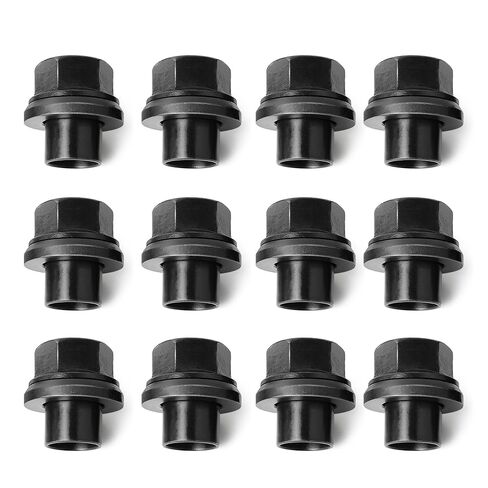 Two-Piece 19mm Sleeve Flanged Wheel Lug Nuts, M22x1.5 Hex 33mm for Heavy Duty Truck Semi Truck Fit Steel Dual Wheels with Hub Piloted Seat & 26mm Bolt Hole Size (12) in Saudi Arabia