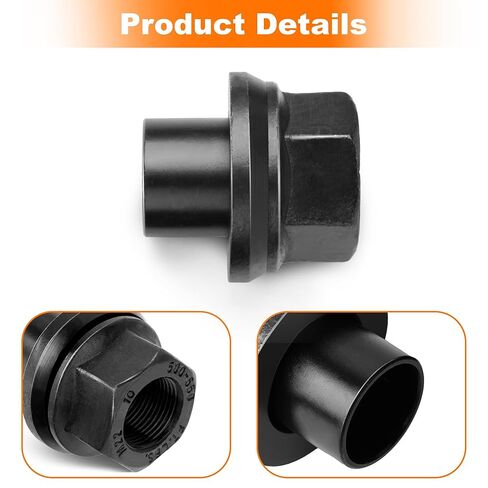 Two-Piece 19mm Sleeve Flanged Wheel Lug Nuts, M22x1.5 Hex 33mm for Heavy Duty Truck Semi Truck Fit Steel Dual Wheels with Hub Piloted Seat & 26mm Bolt Hole Size (12) in Saudi Arabia