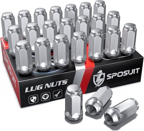 Sposuit M14x1.5 Lug Nuts - Replacement for 1988-2024 GMC Sierra 1500, 2006-2024 Acadia, 2015-2024 Canyon, 2000-2024 Yokon - Closed End Black Lug Nut(24 Pcs) in Saudi Arabia