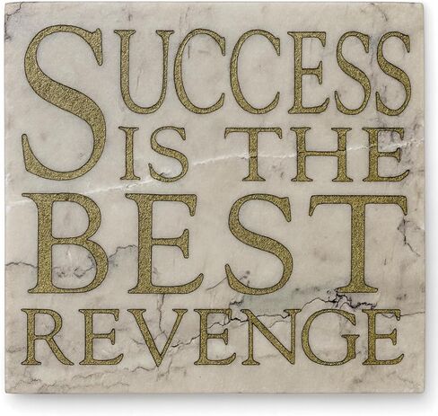 Blue Sky Clayworks Success is The Best Revenge Stone Tile, 4" L x 4" W in Saudi Arabia