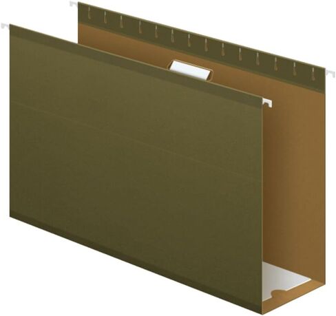 Pendaflex Extra Capacity Reinforced Hanging File Folders, 4", Legal Size, Standard Green, 1/5 Cut, 25 per Box (04153x4) in Saudi Arabia