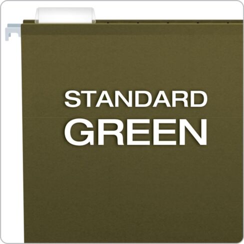 Pendaflex Extra Capacity Reinforced Hanging File Folders, 4", Legal Size, Standard Green, 1/5 Cut, 25 per Box (04153x4) in Saudi Arabia