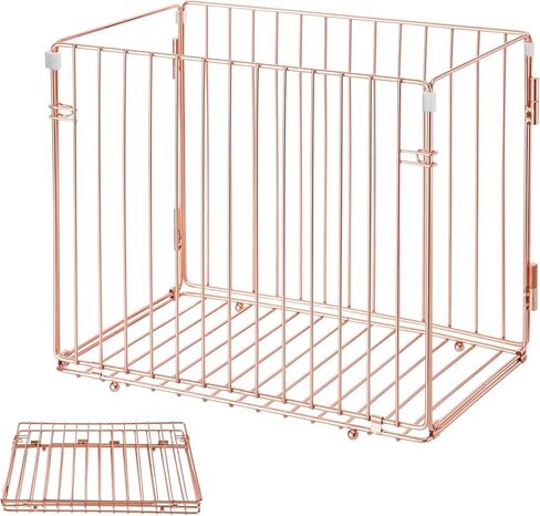 منظم ملفات معلق من Y YOMA، صندوق ملفات مكتب بحجم الحروف، صندوق تخزين معدني ذهبي وردي قابل للطي للمكتب المنزلي، عبوة واحدة in Kuwait