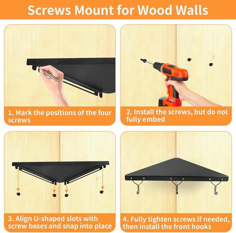 Office Cubicle Corner Shelf with 3 Hooks, 16.9 Inch Metal Cubicle Corner Organizer, Triangular Hanging Shelf Mount for Fabric or Wood Walls in Kuwait