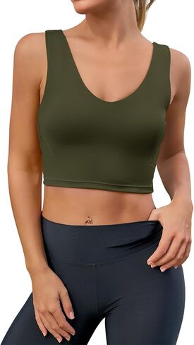 Aoysky Womens Buttery Soft Sport Bra Workout Tank Tops Built-in Bra Summer Sleeveless Tops Athletic Yoga Shirts 2026 in Saudi Arabia