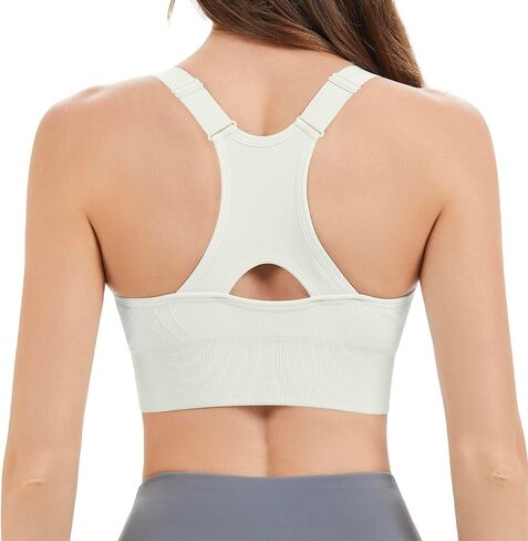 Racerback Sports Bras for Women High Support Adjustable High Impact Sports Top Unpadded Seamless Workout Yoga Gym Bra in Saudi Arabia