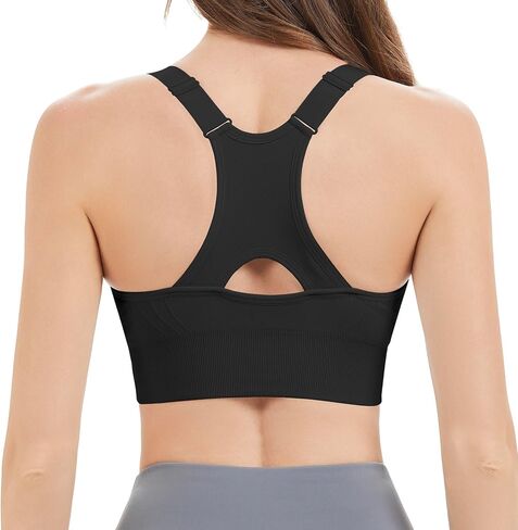 Racerback Sports Bras for Women High Support Adjustable High Impact Sports Top Unpadded Seamless Workout Yoga Gym Bra in Saudi Arabia