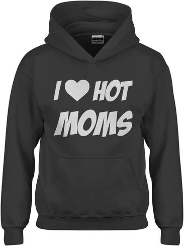 Indica Plateau I Love Hot Moms Youth Unisex Hoodie in Saudi Arabia