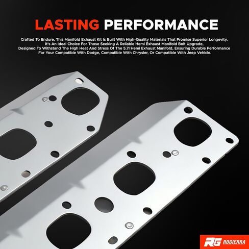 5.7 Exhaust Manifold Gasket Kit Compatible with Dodge Ram 1500 2500 3500, Charger, Challenger, Jeep 300C 5.7L V8 2009-2020 - Replaces MS97083, 03309, 57073 (Left+Right) in Saudi Arabia