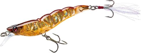 Yo-Zuri R1161-LSAC Crystal 3D Shrimp Slow Sinking Lure, Luminescent Aurora Chartreuse, 70mm 2-3/4" in Saudi Arabia