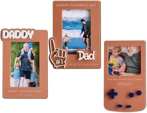 Personalized Photo Magnet or Car Visor Clip – Custom Picture Holder for Fridge, Locker, or Car, Add Your Own Photo, Unique Gift Idea (Caramel Tan) in Saudi Arabia