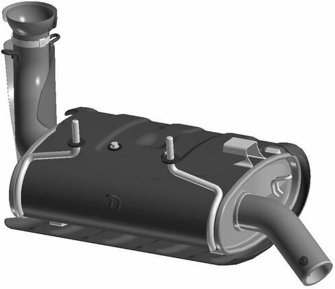 Polaris RZR Silencer Assembly, Genuine OEM Part 1262365, Qty 1 in Saudi Arabia